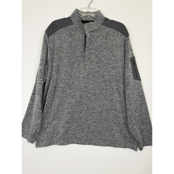 Greg Norman Sweatshirt Men's Size XXL 1/4 Button Pullover Golf Sweater Gray - Picture 1 of 8